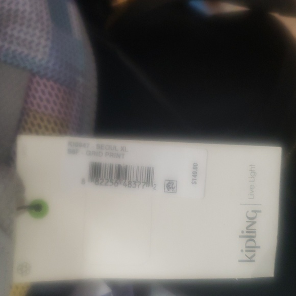 NWT Kipling Seoul Extra Large Printed 17" Laptop/ Travel Backback in Gri… - Picture 6 of 6